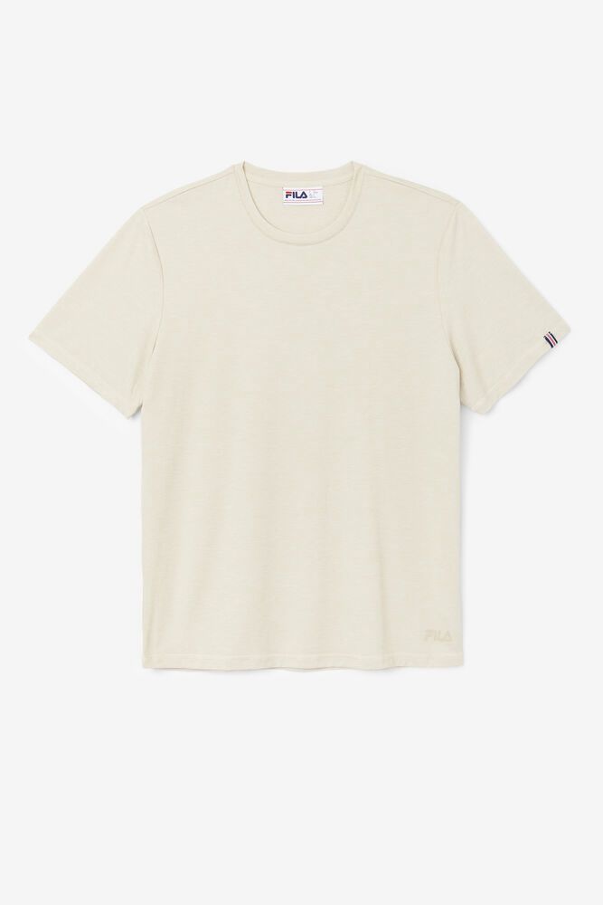 Fila T-Shirt Mens Beige Commuter - Ireland 35891-LFSJ